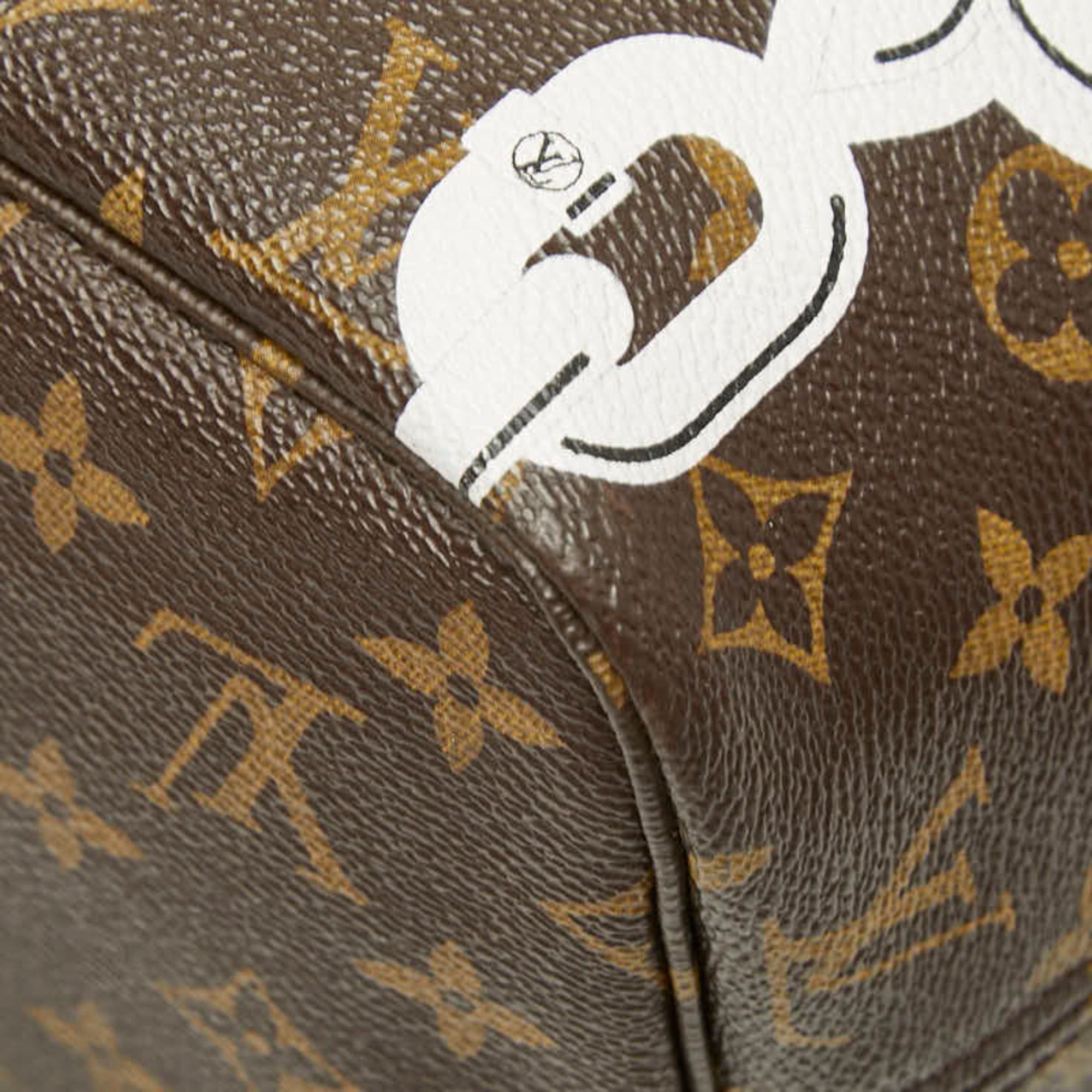 Louis Vuitton Louis Vuitton Monogram Bayprint Neverfull MM Tote Bag Shoulder M41991 Brown Pink Leather Women's LOUIS VUITTON Size ONE SIZE - 6 Thumbnail