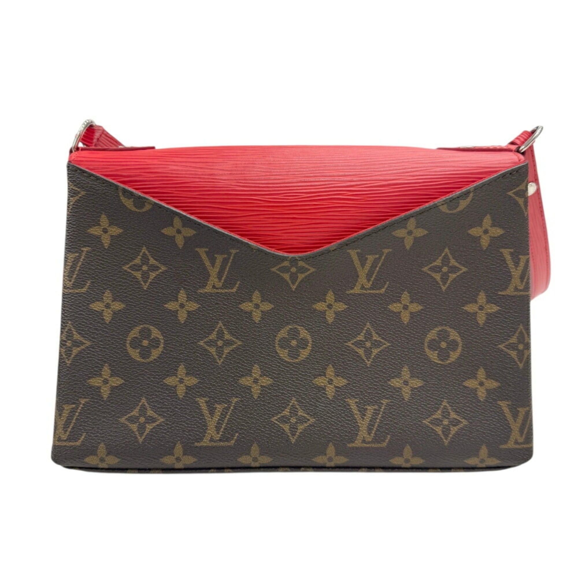 Louis Vuitton Louis Vuitton Monogram Saint Michel Epi Shoulder Bag M44031 Coquelicot Red Brown Women's Size ONE SIZE - 2 Thumbnail