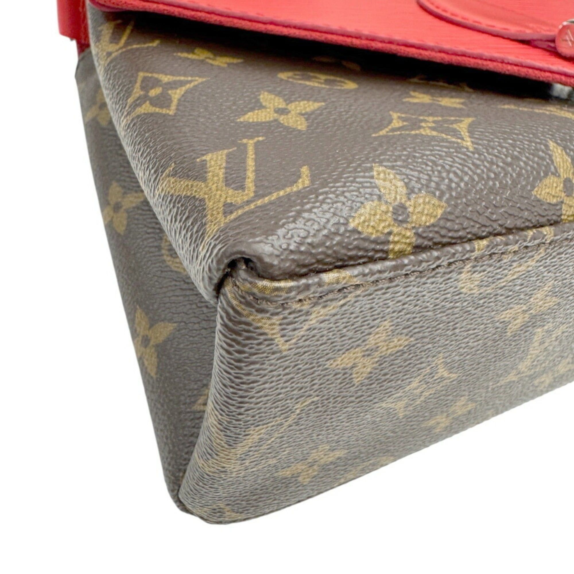 Louis Vuitton Louis Vuitton Monogram Saint Michel Epi Shoulder Bag M44031 Coquelicot Red Brown Women's Size ONE SIZE - 6 Thumbnail