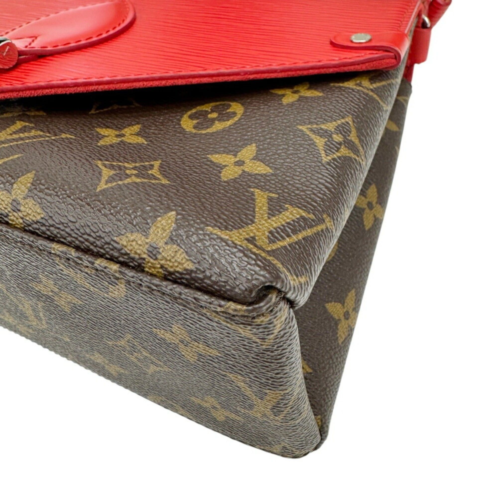 Louis Vuitton Louis Vuitton Monogram Saint Michel Epi Shoulder Bag M44031 Coquelicot Red Brown Women's Size ONE SIZE - 7 Thumbnail