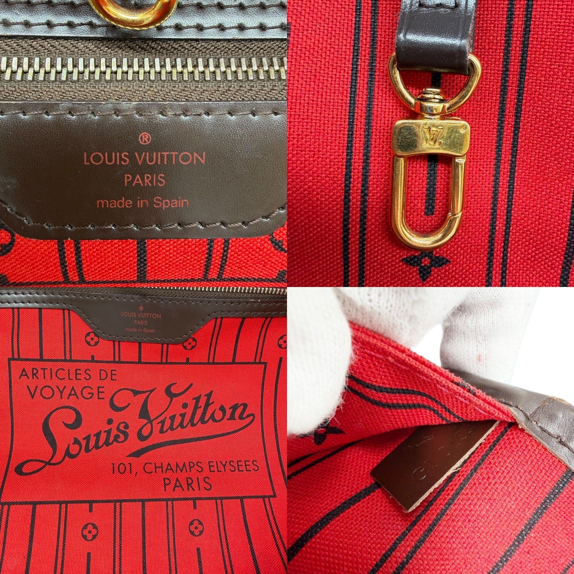 Louis Vuitton LOUIS VUITTON Neverfull MM Damier Brown N51105 Shoulder Bag Tote for Women Size ONE SIZE - 19 Thumbnail
