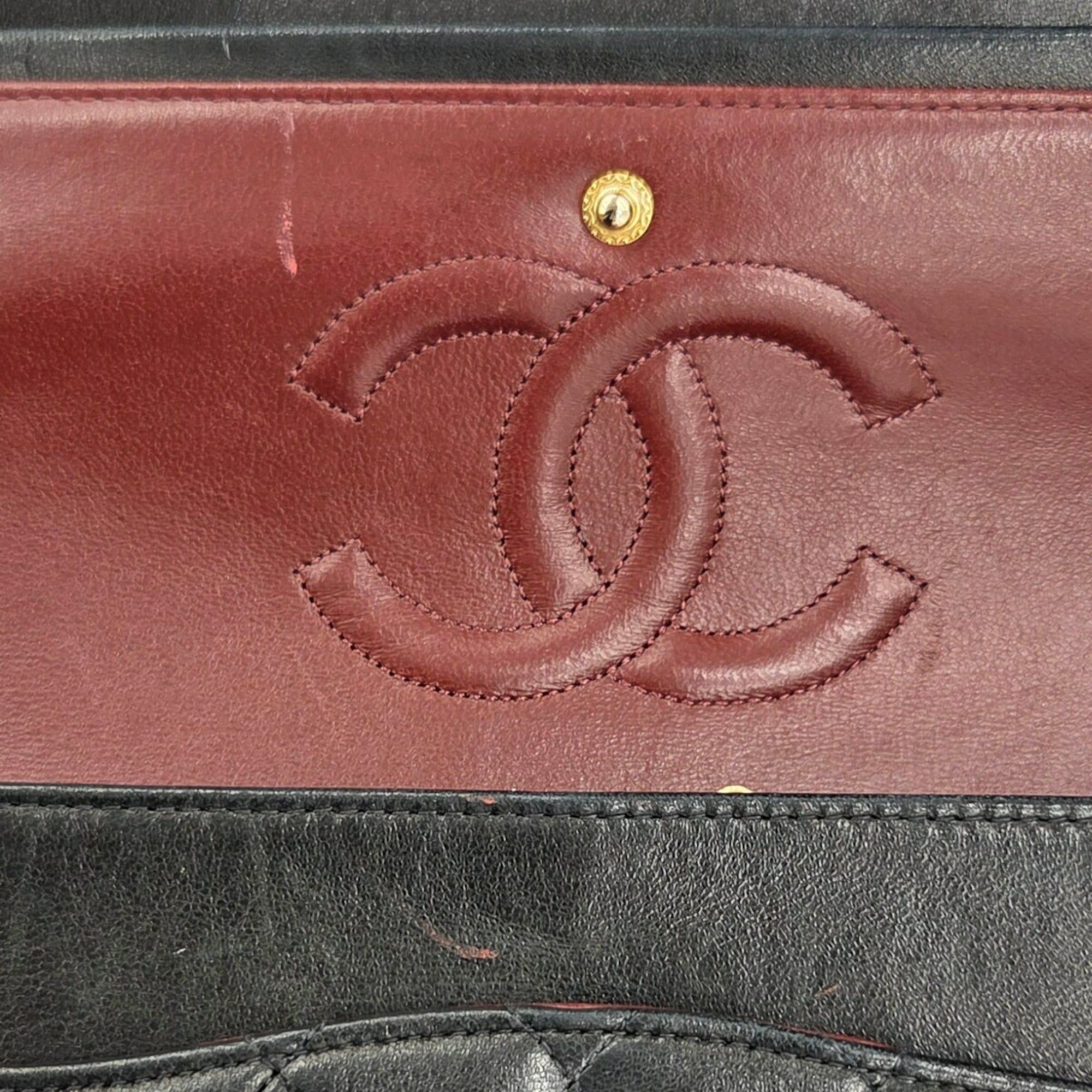 Chanel CHANEL A01112 Matelassé 25 Lambskin Black Shoulder Bag with Coco Mark - Women's Size ONE SIZE - 14 Thumbnail