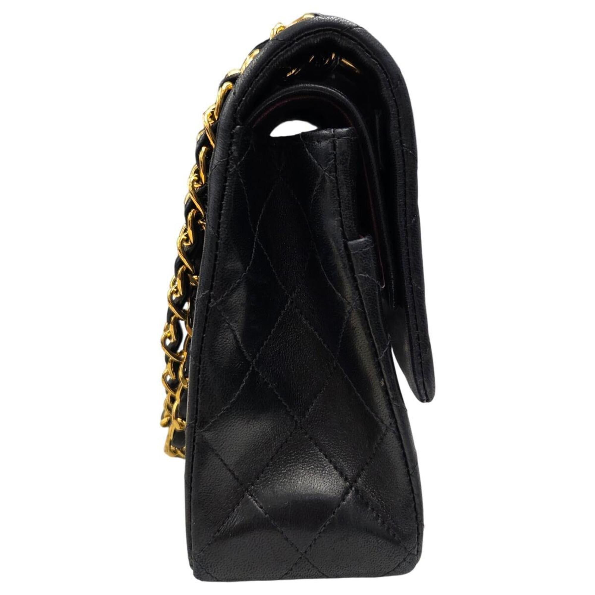 Chanel CHANEL A01112 Matelassé 25 Lambskin Black Shoulder Bag with Coco Mark - Women's Size ONE SIZE - 4 Thumbnail