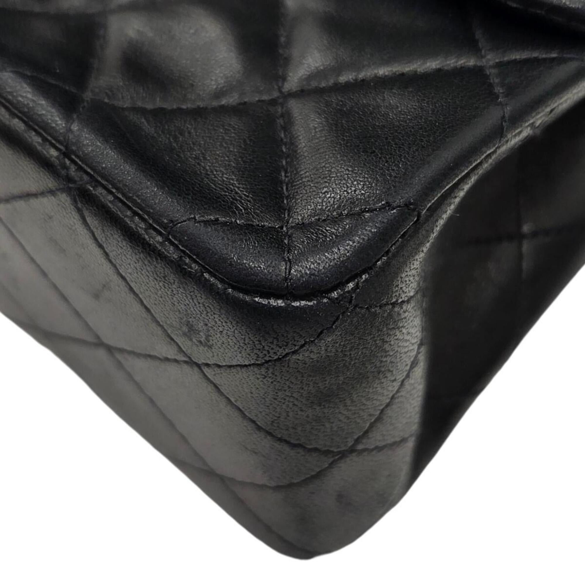 Chanel CHANEL A01112 Matelassé 25 Lambskin Black Shoulder Bag with Coco Mark - Women's Size ONE SIZE - 7 Thumbnail
