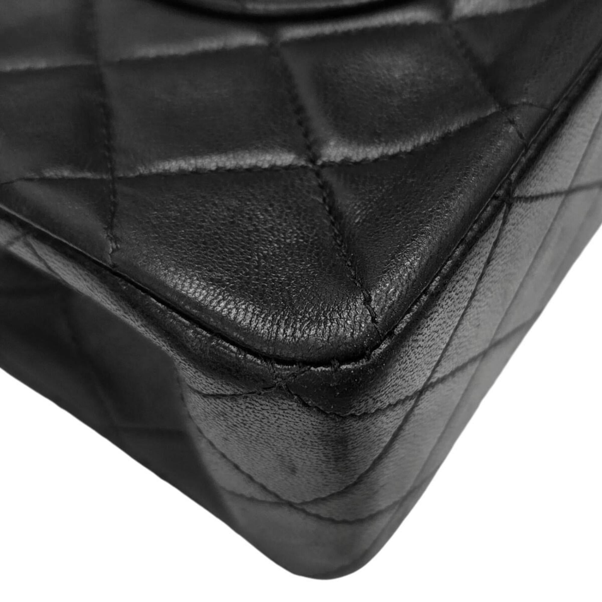 Chanel CHANEL A01112 Matelassé 25 Lambskin Black Shoulder Bag with Coco Mark - Women's Size ONE SIZE - 8 Thumbnail