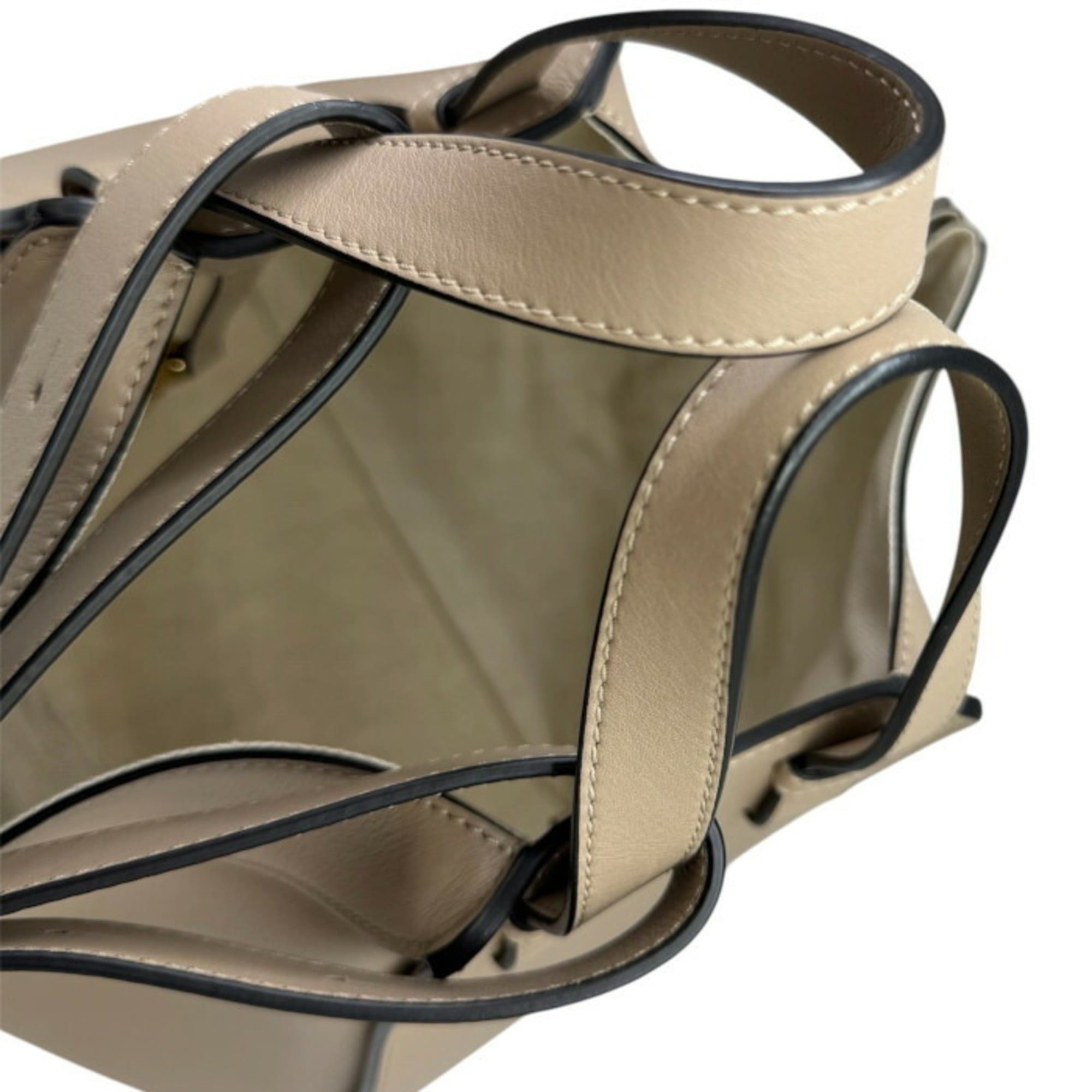 Loewe LOEWE Hammock Small Leather Shoulder Bag (Grey Beige) - Women's Handbag Size ONE SIZE - 8 Thumbnail