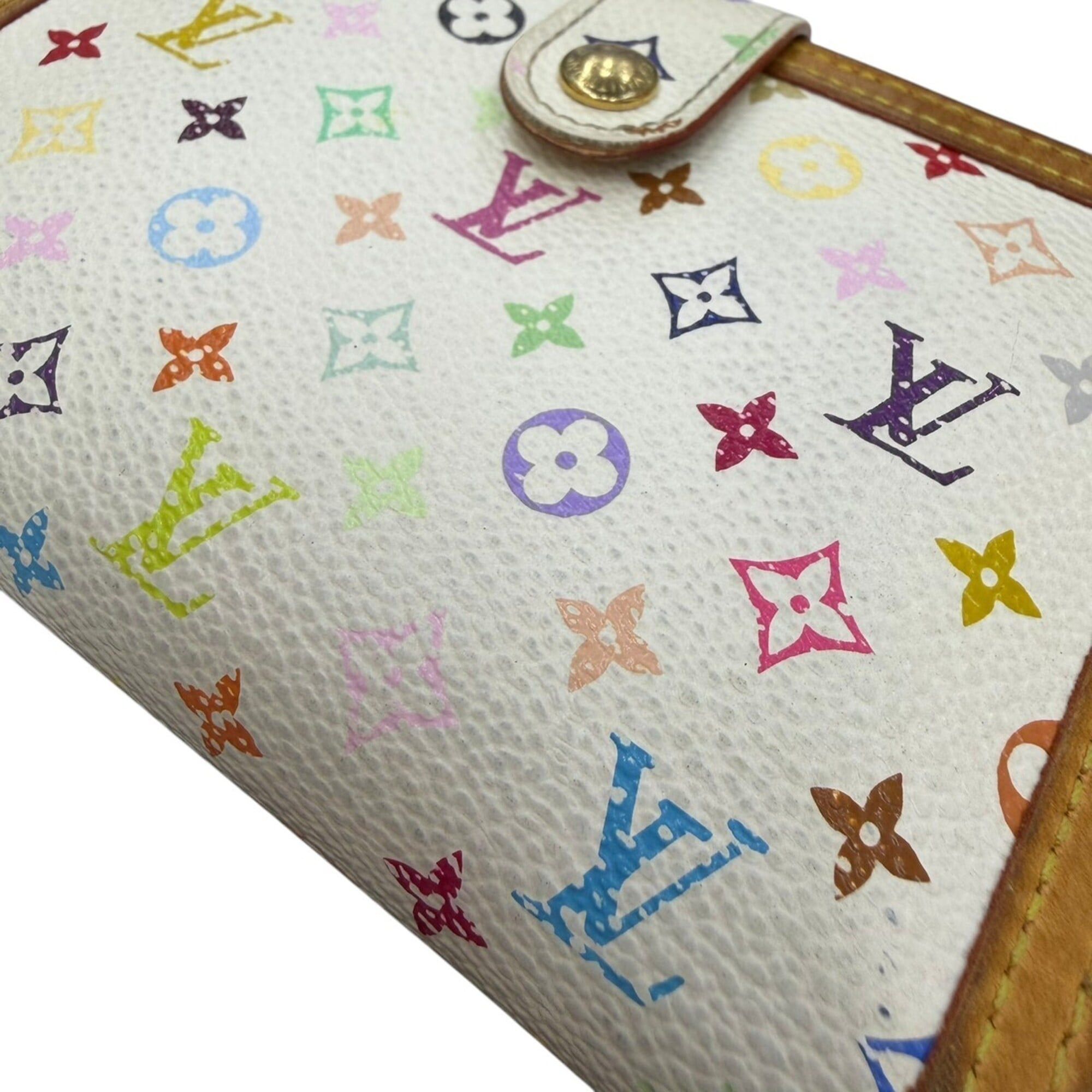 Louis Vuitton Louis Vuitton Bi-fold Wallet Portemonnaie Billet Viennois Monogram Multicolor Blanc White Leather M92987 Women's Size ONE SIZE - 9 Thumbnail