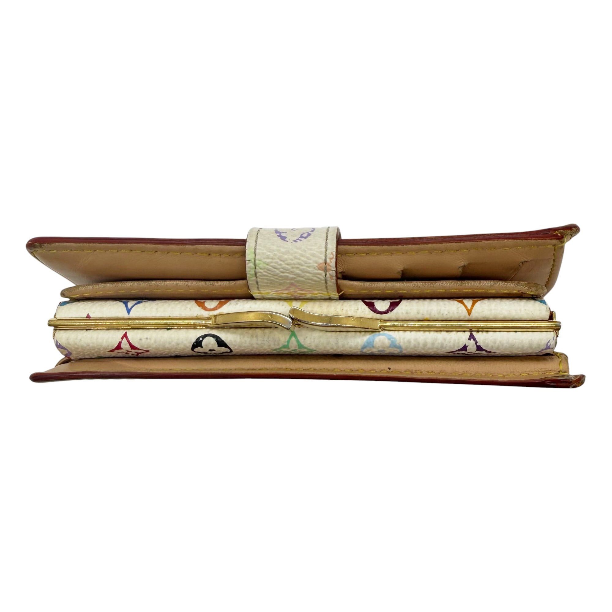 Louis Vuitton Louis Vuitton Bi-fold Wallet Portemonnaie Billet Viennois Monogram Multicolor Blanc White Leather M92987 Women's Size ONE SIZE - 4 Thumbnail