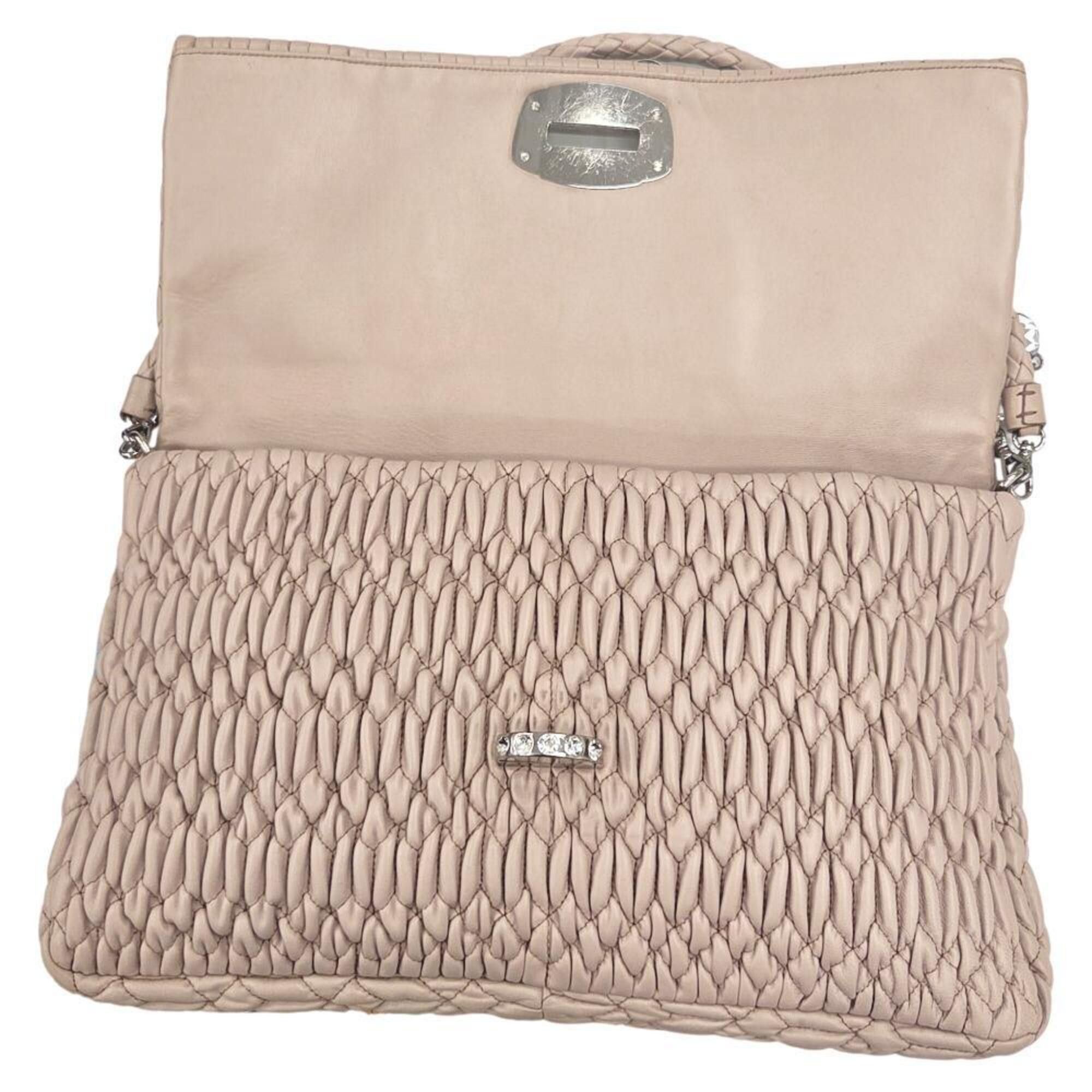 Miu Miu Miu Miu MIUMIU RP0169 Matelassé Nappa Crystal Bijou Shoulder Bag Clutch for Women Size ONE SIZE - 10 Thumbnail