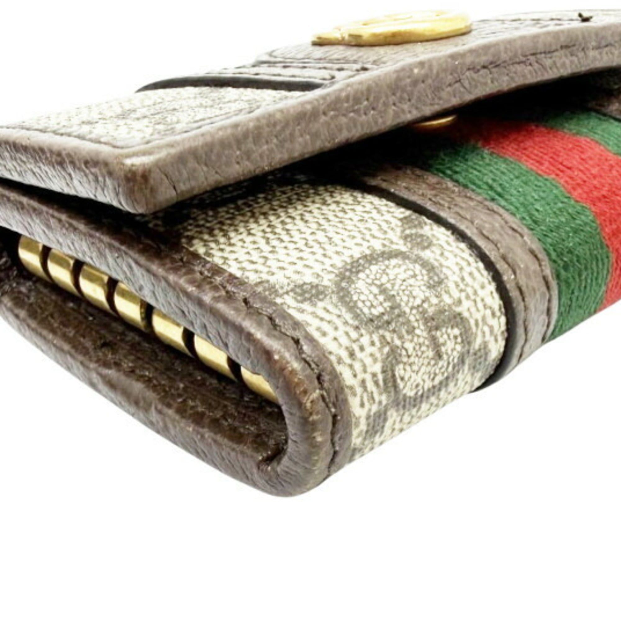 Gucci GUCCI Ophidia GG Supreme Leather Key Case, 6-Key Holder, Brown, for Men and Women Size ONE SIZE - 6 Thumbnail