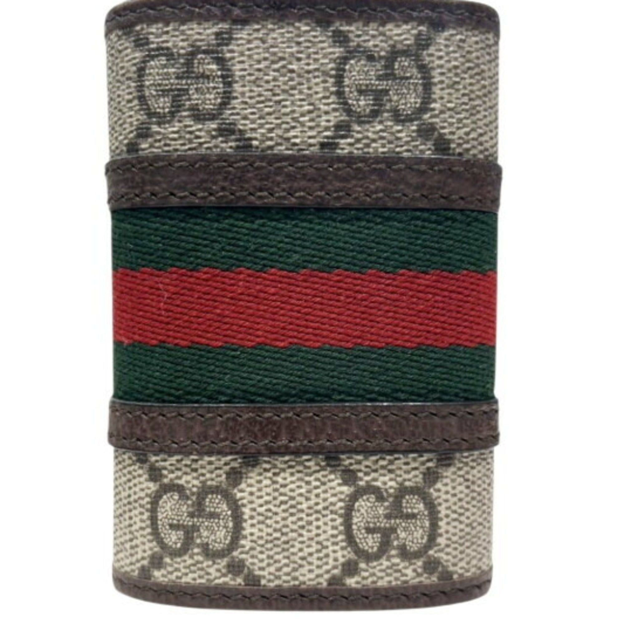 Gucci GUCCI Ophidia GG Supreme Leather Key Case, 6-Key Holder, Brown, for Men and Women Size ONE SIZE - 2 Thumbnail