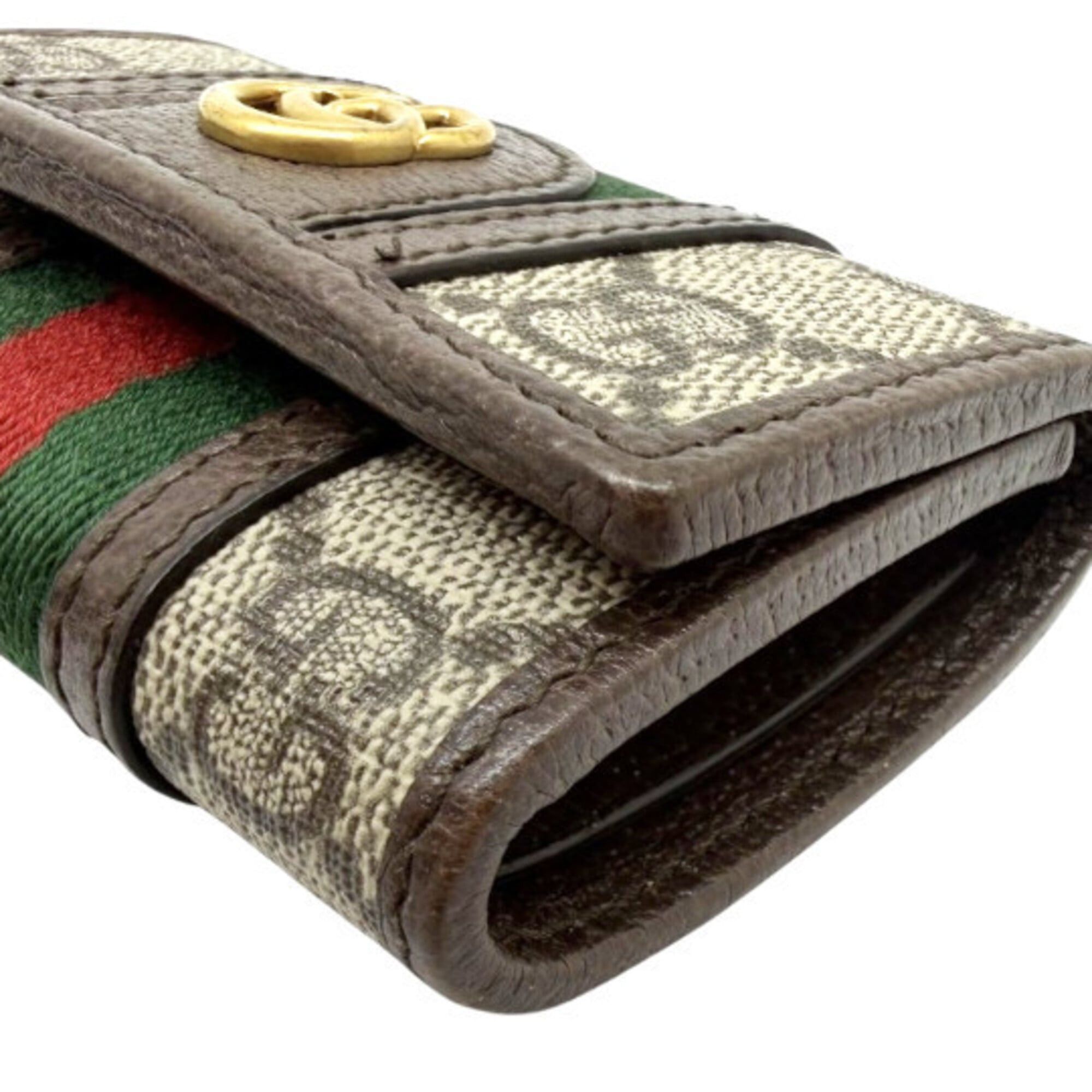 Gucci GUCCI Ophidia GG Supreme Leather Key Case, 6-Key Holder, Brown, for Men and Women Size ONE SIZE - 3 Thumbnail