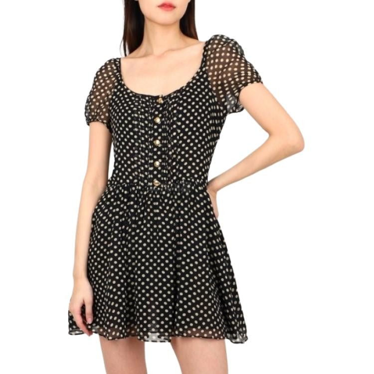 Celine Celine Polka Dot Silk Mini Dress Size 34 Size XS / US 0-2 / IT 36-38 - 6 Thumbnail