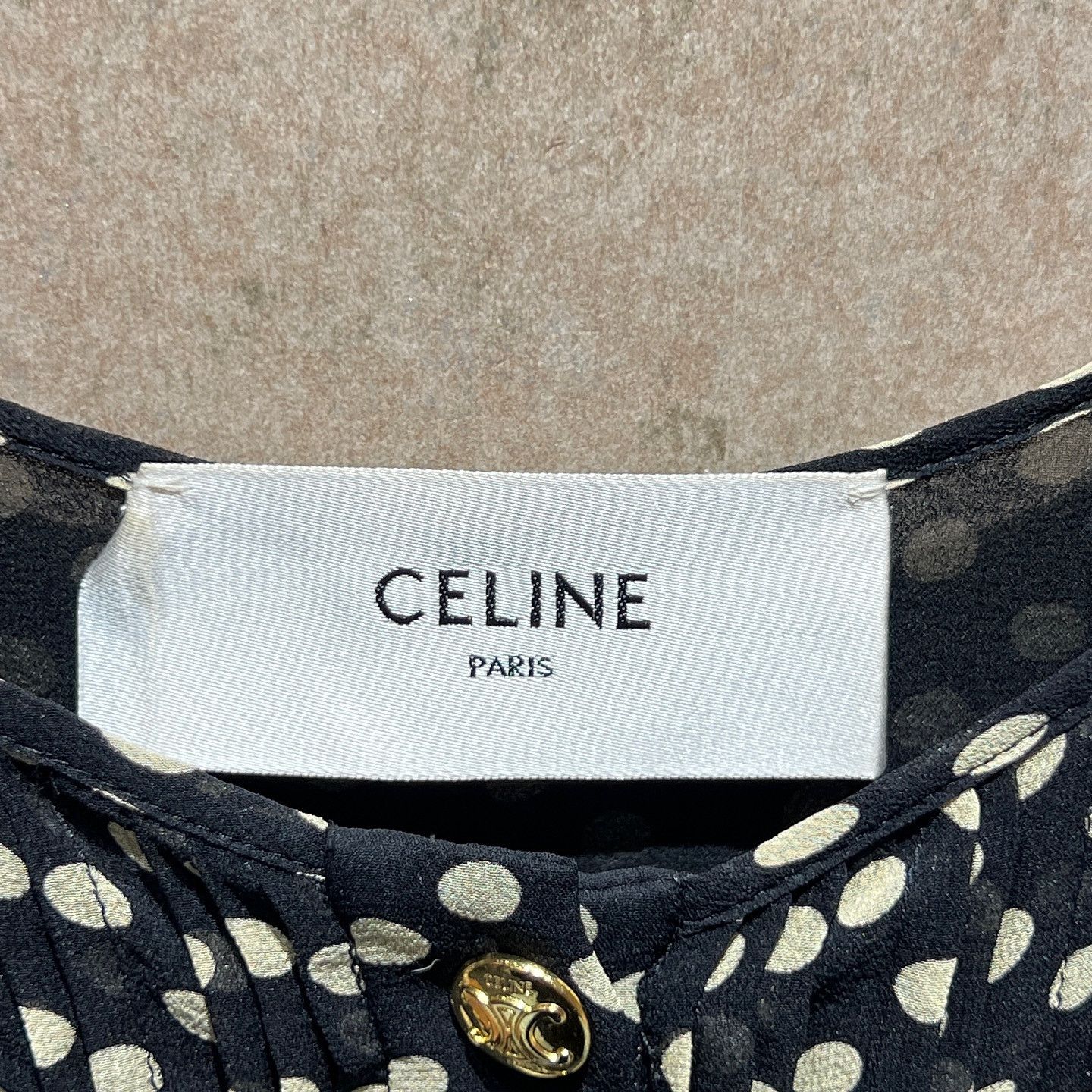 Celine Celine Polka Dot Silk Mini Dress Size 34 Size XS / US 0-2 / IT 36-38 - 3 Thumbnail