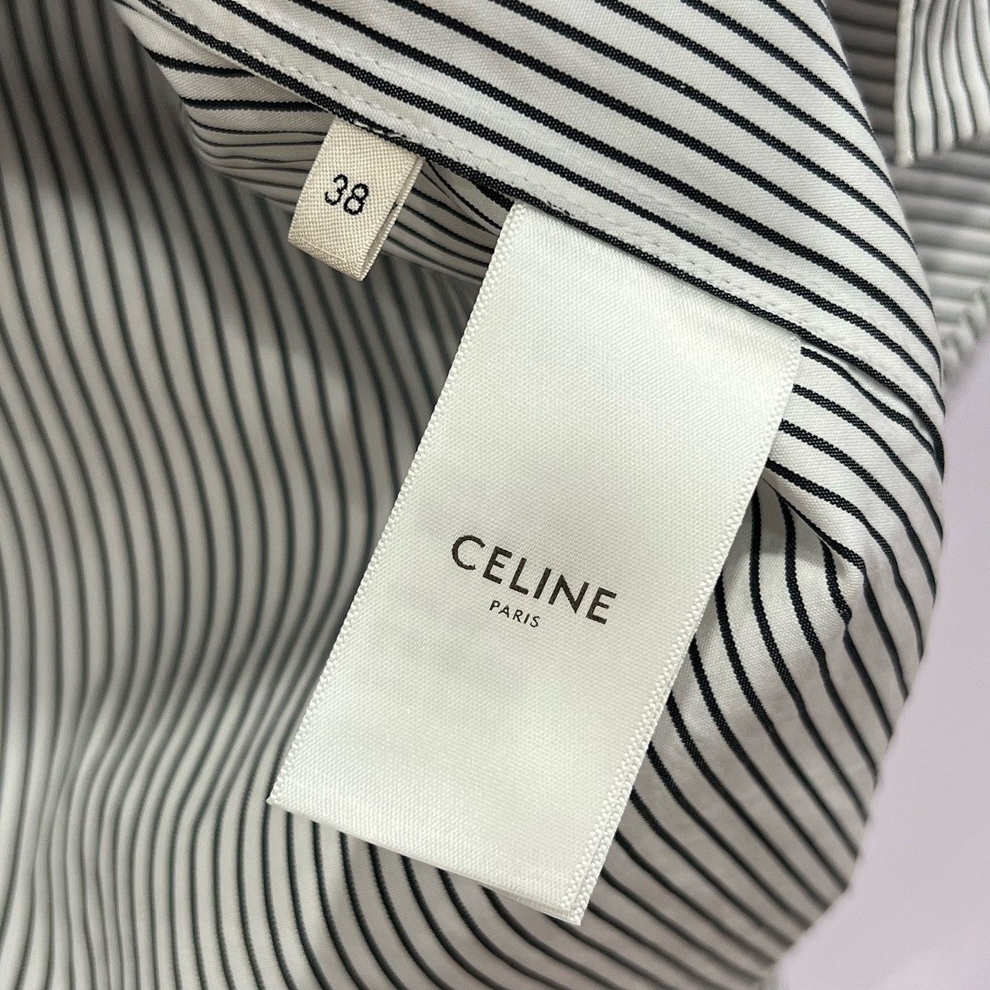 Celine Celine Striped Ruffle Collar Shirt Size 38 Size S / US 4 / IT 40 - 4 Thumbnail