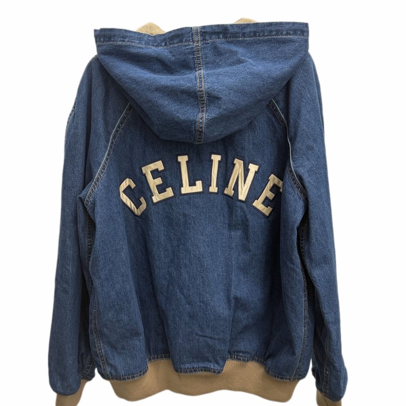 Celine Celine Logo Back Denim Zip Hoodie Size XS Size XS / US 0-2 / IT 36-38 - 2 Thumbnail