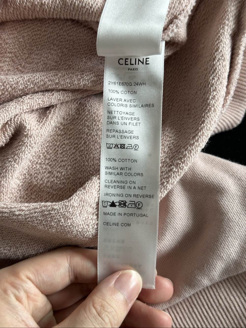 Celine CELINE Pink Logo Sweatshirt Size S Size S / US 4 / IT 40 - 4 Thumbnail