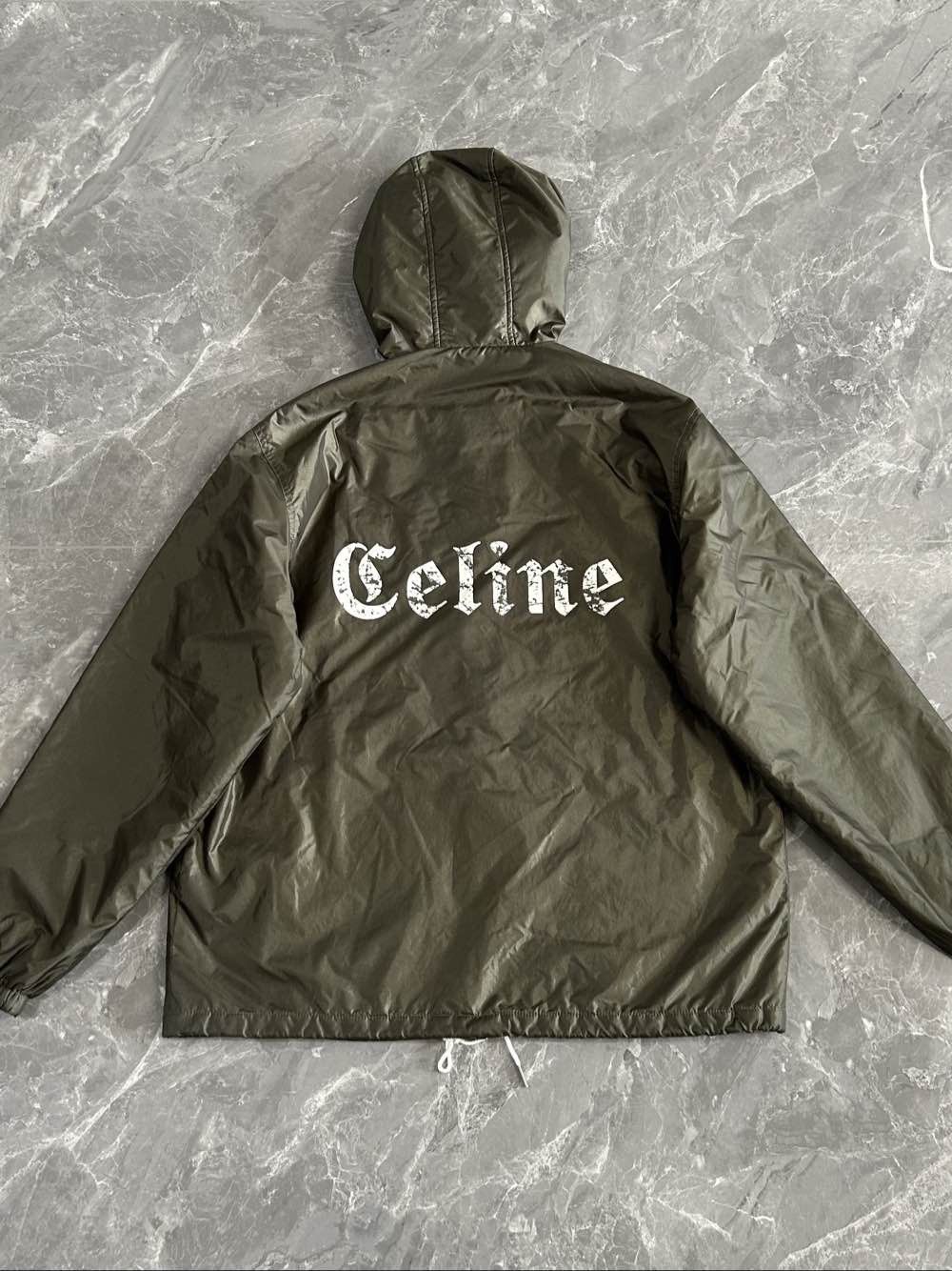 Celine CELINE Logo Hooded Light Jacket Size 48 Size US M / EU 48-50 / 2 - 2 Thumbnail