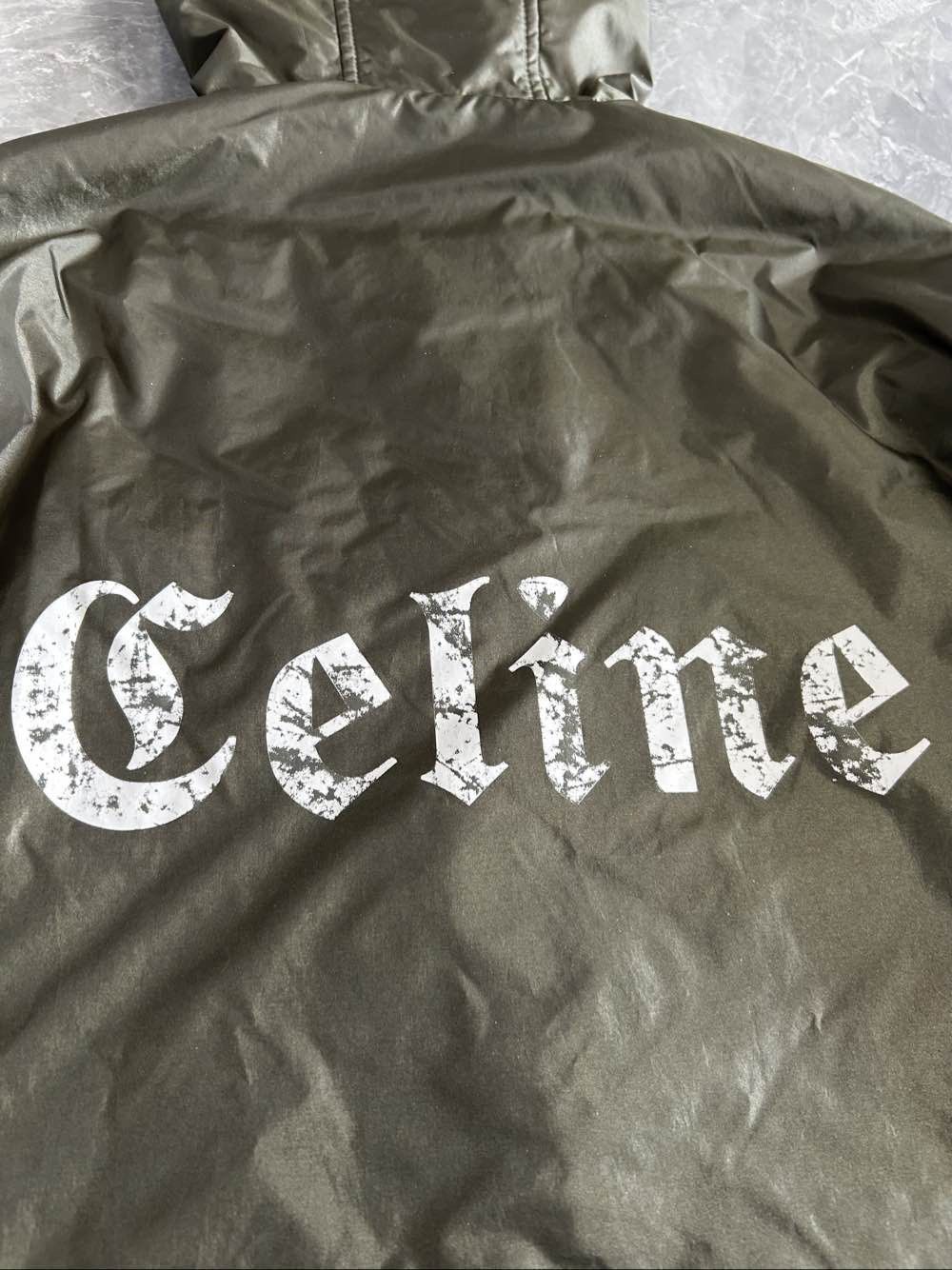 Celine CELINE Logo Hooded Light Jacket Size 48 Size US M / EU 48-50 / 2 - 10 Thumbnail