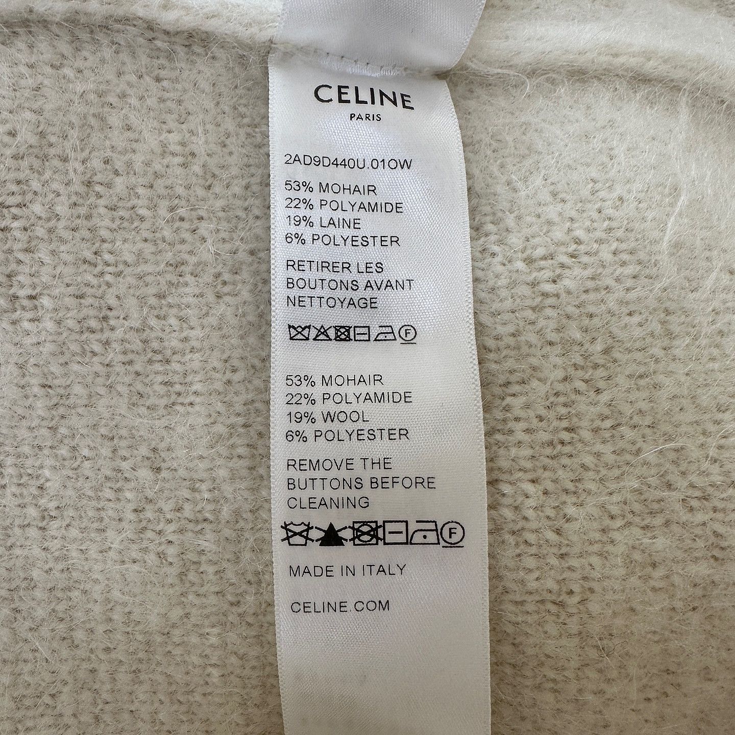 Celine Celine Mohair Knit Cardigan Size XS Size XS / US 0-2 / IT 36-38 - 4 Thumbnail