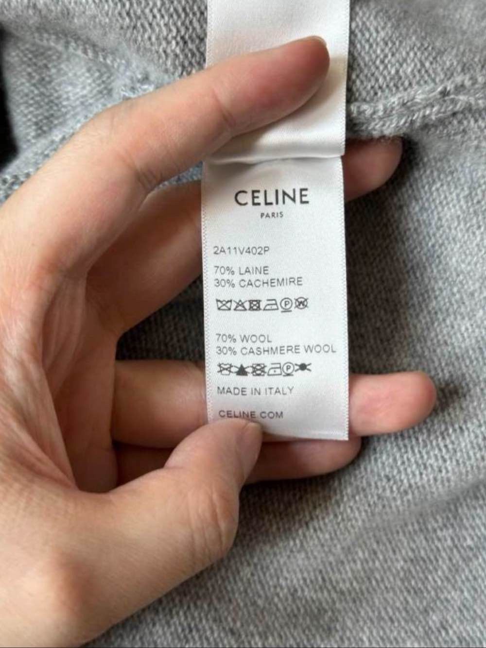 Celine Celine Logo Wool Cashmere Sweater Size M Size M / US 6-8 / IT 42-44 - 5 Thumbnail