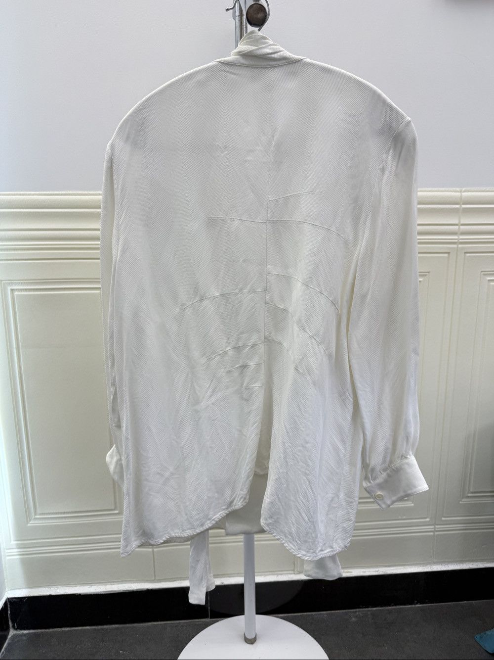 Celine Celine White Viscose Button Up Shirt Size 34 Size XS / US 0-2 / IT 36-38 - 2 Thumbnail