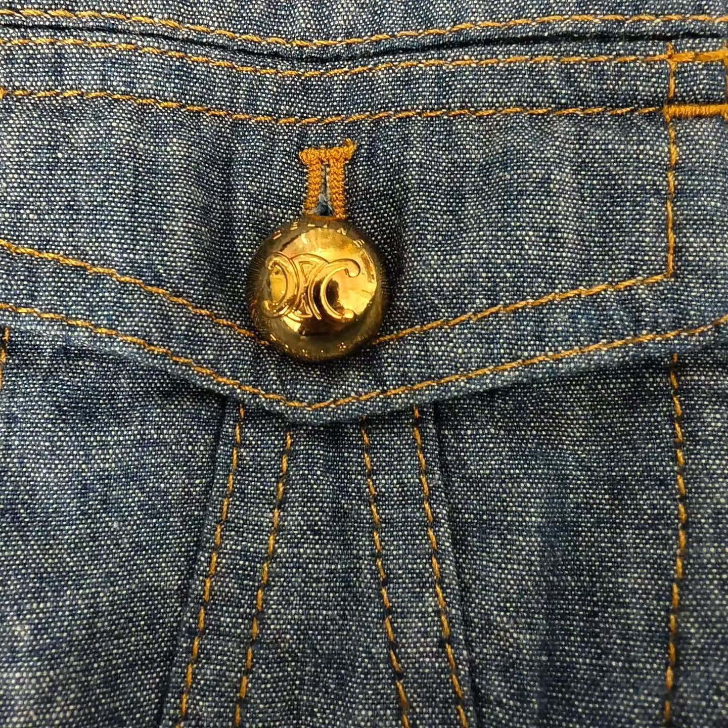 Celine Celine Triomphe Button Denim Jacket Size S Size S / US 4 / IT 40 - 6 Thumbnail