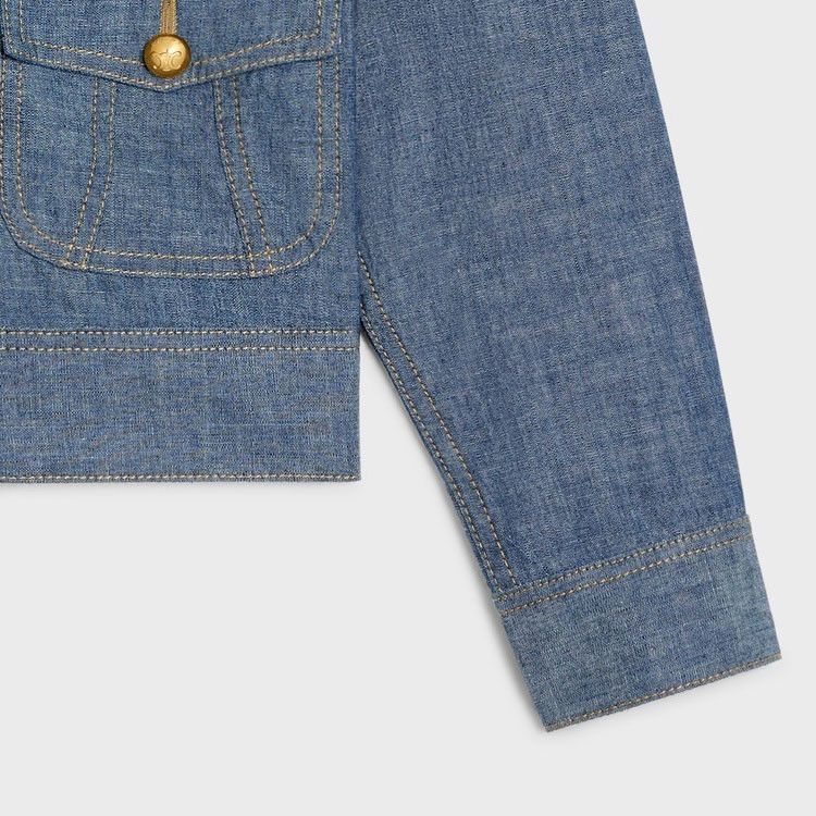 Celine Celine Triomphe Button Denim Jacket Size S Size S / US 4 / IT 40 - 8 Thumbnail
