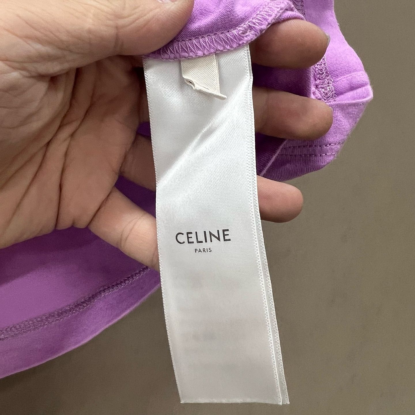 Celine Celine Purple Logo Print T-Shirt Size S Size S / US 4 / IT 40 - 4 Thumbnail