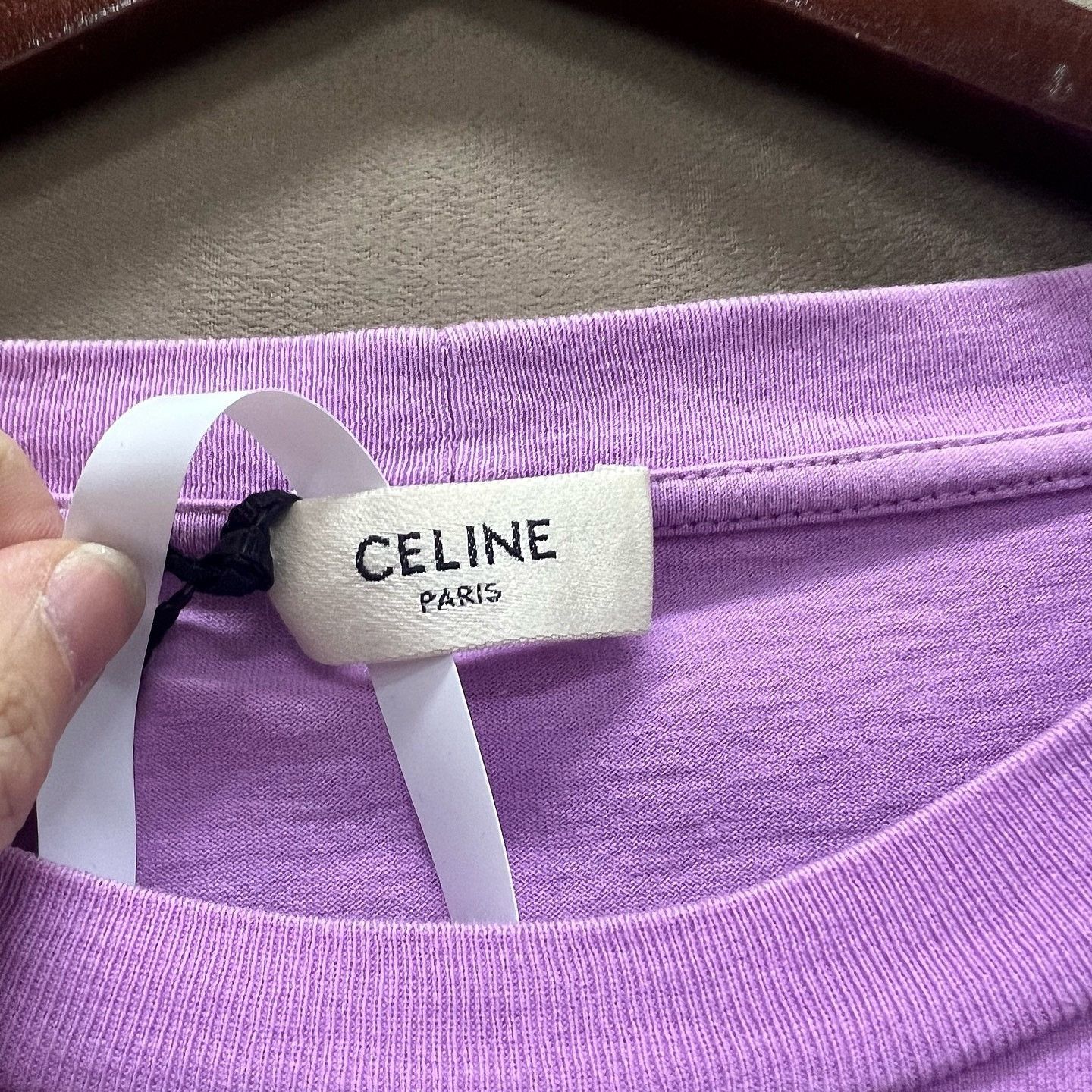 Celine Celine Purple Logo Print T-Shirt Size S Size S / US 4 / IT 40 - 3 Thumbnail