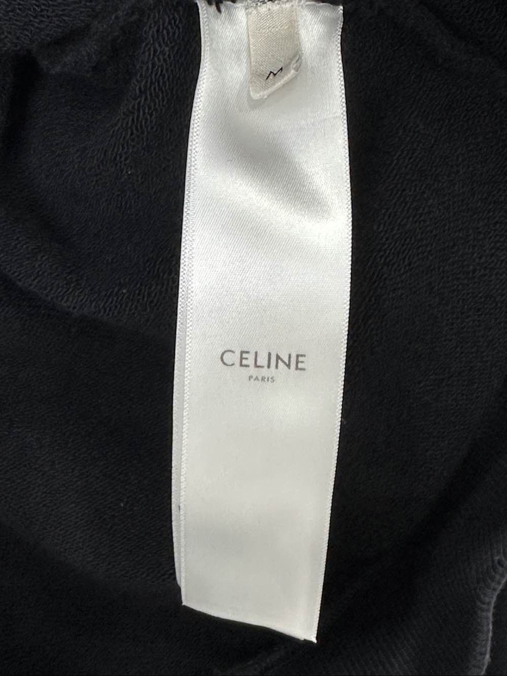 Celine Celine Logo Drawstring Hoodie Black Size M Size US M / EU 48-50 / 2 - 4 Thumbnail