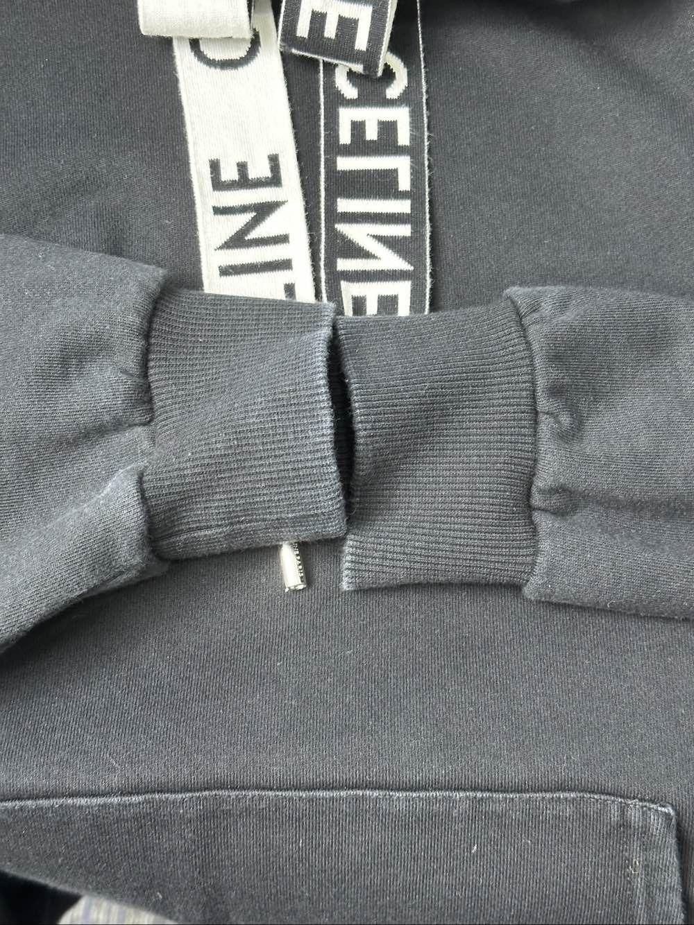 Celine Celine Logo Drawstring Hoodie Black Size M Size US M / EU 48-50 / 2 - 5 Thumbnail