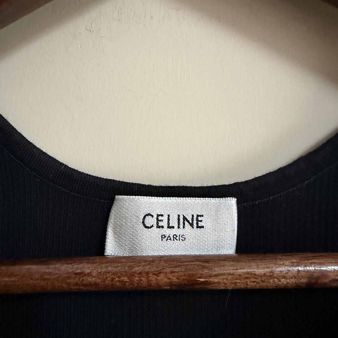 Celine Celine Ribbed Logo Striped Zip Tank Top Size M Size M / US 6-8 / IT 42-44 - 3 Thumbnail