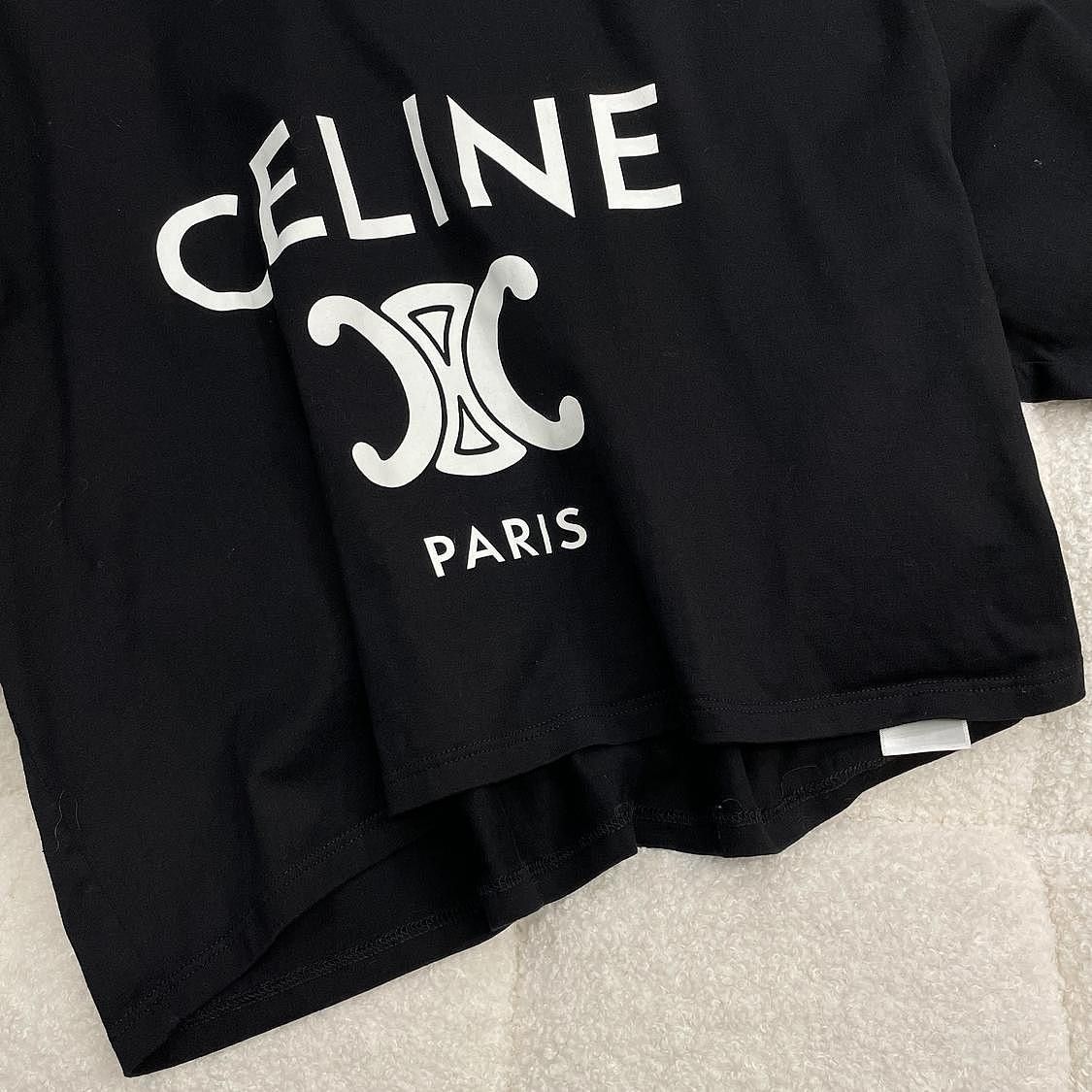 Celine Celine Triomphe Logo T-Shirt Size L Size L / US 10 / IT 46 - 6 Thumbnail