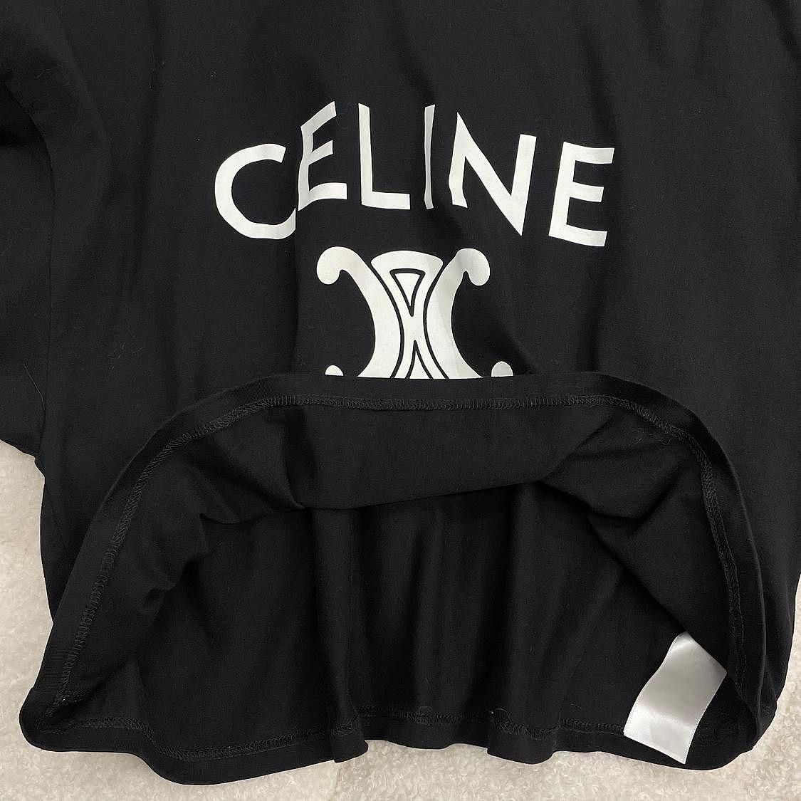 Celine Celine Triomphe Logo T-Shirt Size L Size L / US 10 / IT 46 - 7 Thumbnail