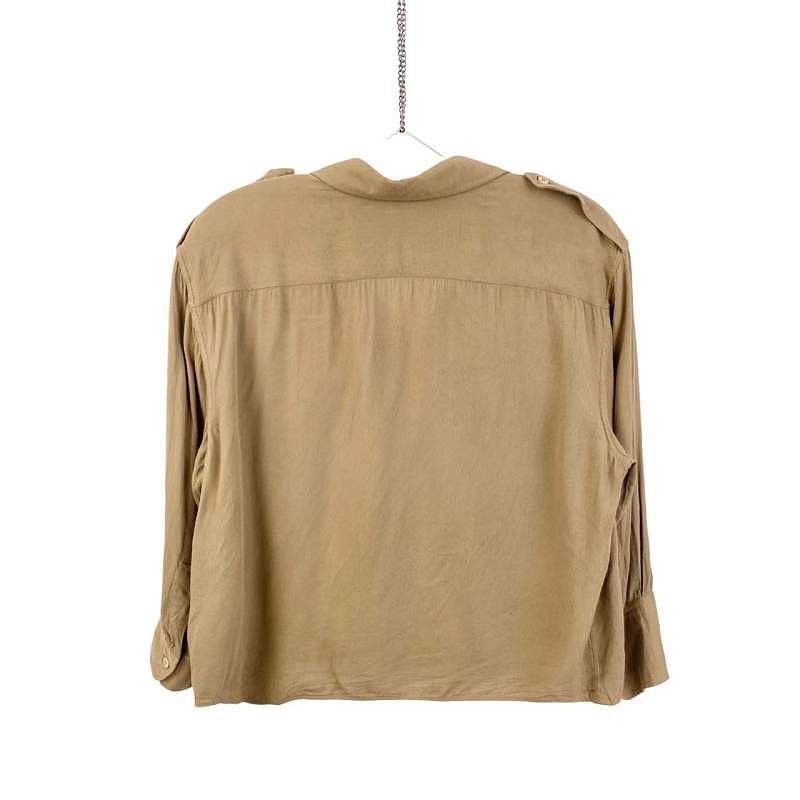 Celine Celine Solid Brown Button Up Shirt Size 38 Size XS / US 0-2 / IT 36-38 - 2 Thumbnail