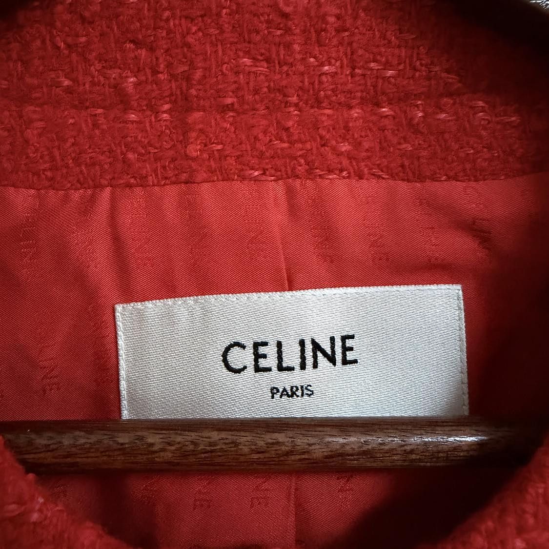Celine Celine Red Tweed Jacket Size 36 Size XS / US 0-2 / IT 36-38 - 3 Thumbnail