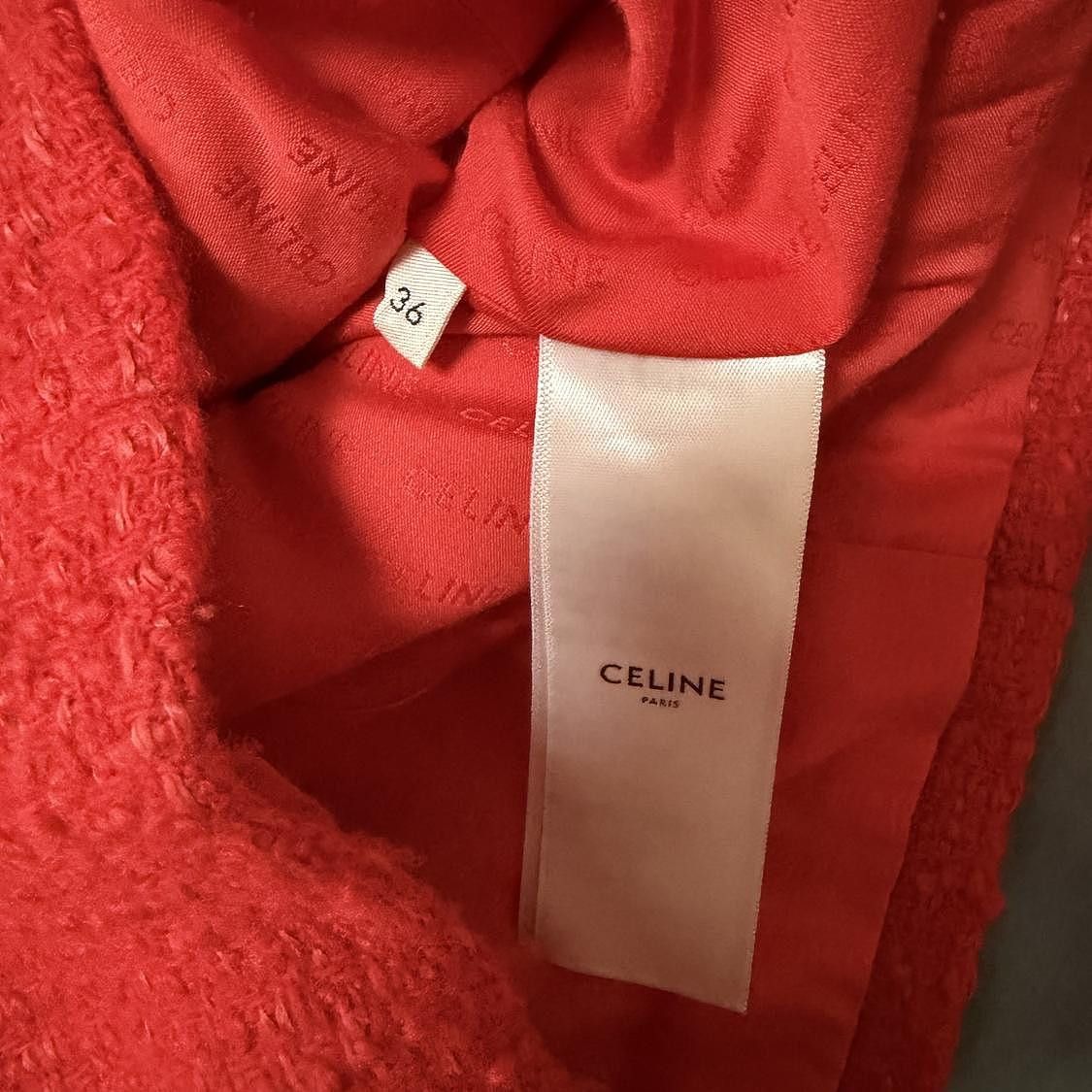 Celine Celine Red Tweed Jacket Size 36 Size XS / US 0-2 / IT 36-38 - 4 Thumbnail