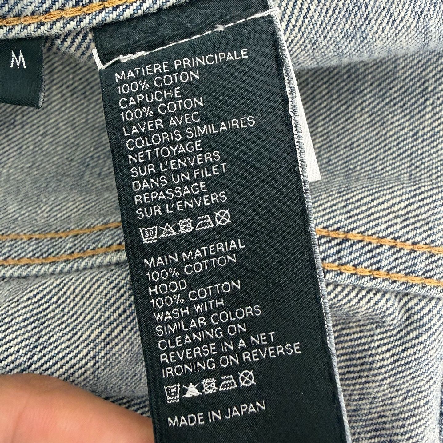 Celine Celine Logo Print Denim Hoodie Jacket Size M Size US M / EU 48-50 / 2 - 5 Thumbnail