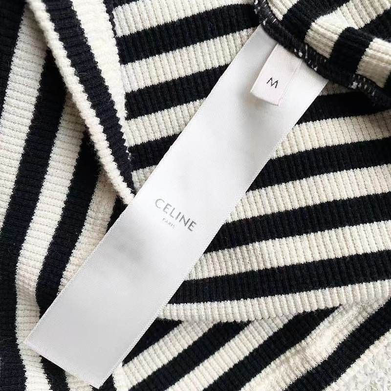 Celine CELINE Striped Button Up T-Shirt Size M Size M / US 6-8 / IT 42-44 - 4 Thumbnail