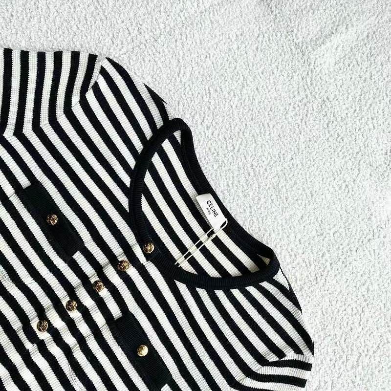 Celine CELINE Striped Button Up T-Shirt Size M Size M / US 6-8 / IT 42-44 - 3 Thumbnail