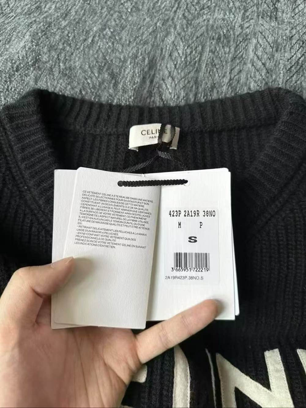 Celine Celine Logo Embroidered Wool Sweater Size S Size S / US 4 / IT 40 - 3 Thumbnail
