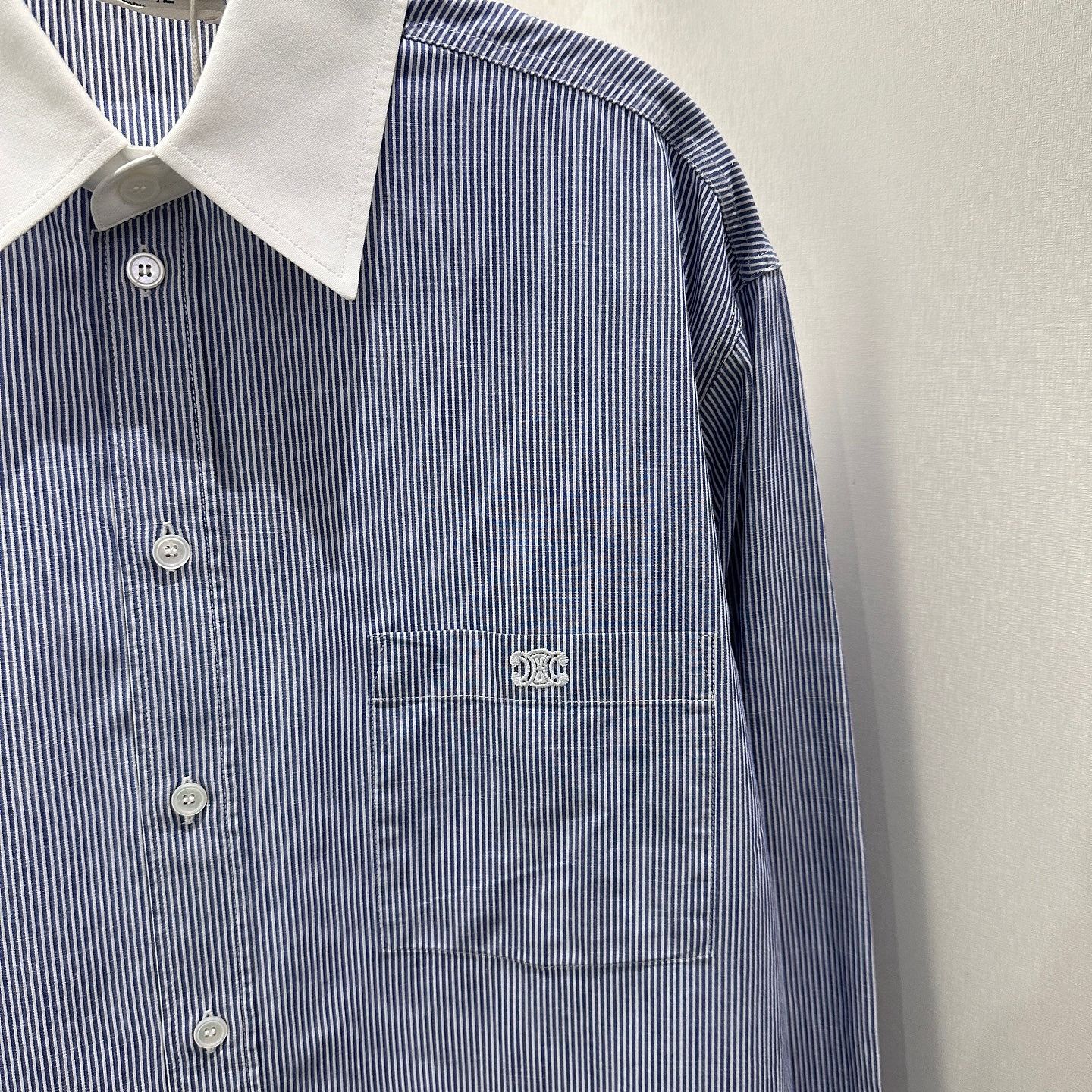Celine Celine Striped Button Up Shirt Size 34 Size XS / US 0-2 / IT 36-38 - 6 Thumbnail