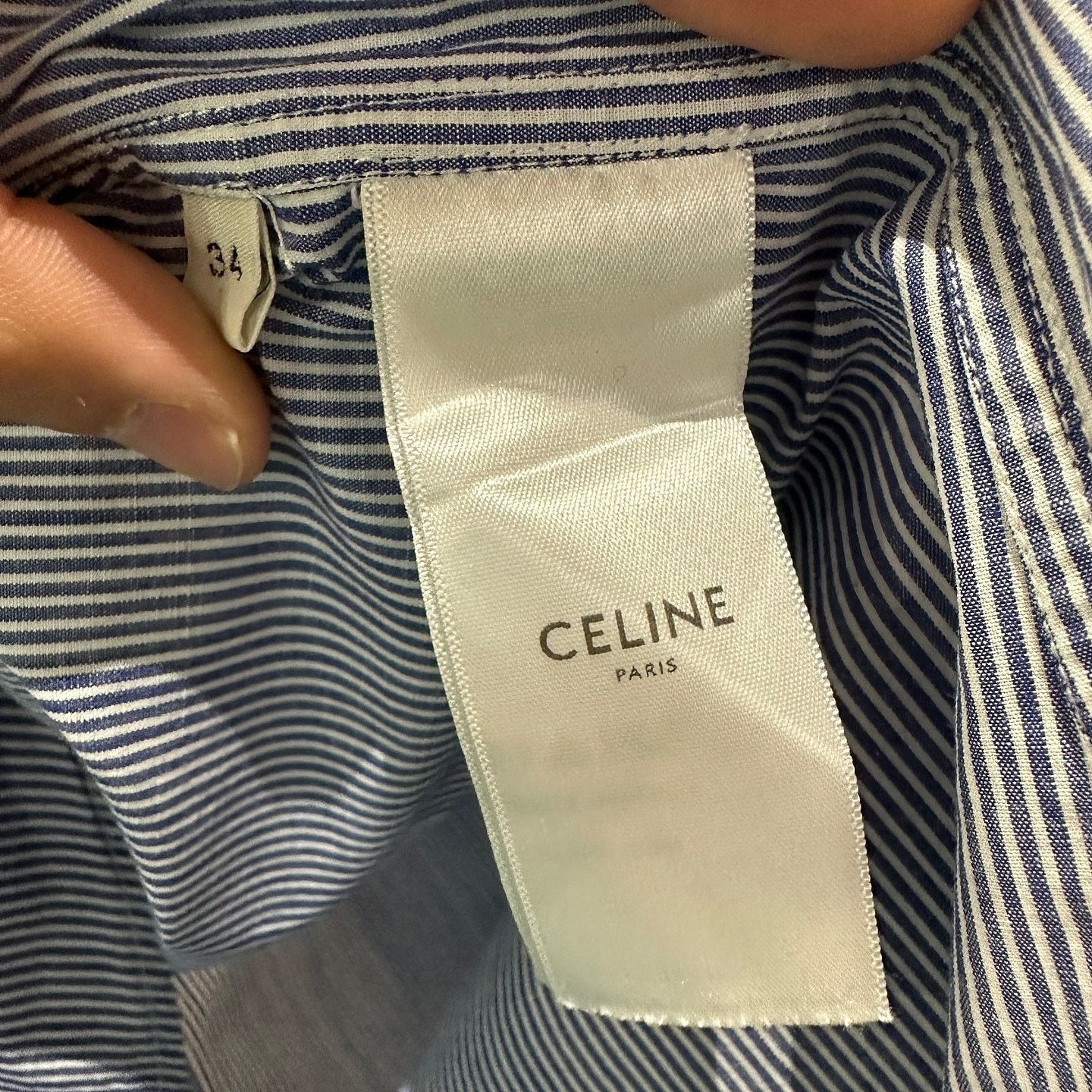 Celine Celine Striped Button Up Shirt Size 34 Size XS / US 0-2 / IT 36-38 - 4 Thumbnail