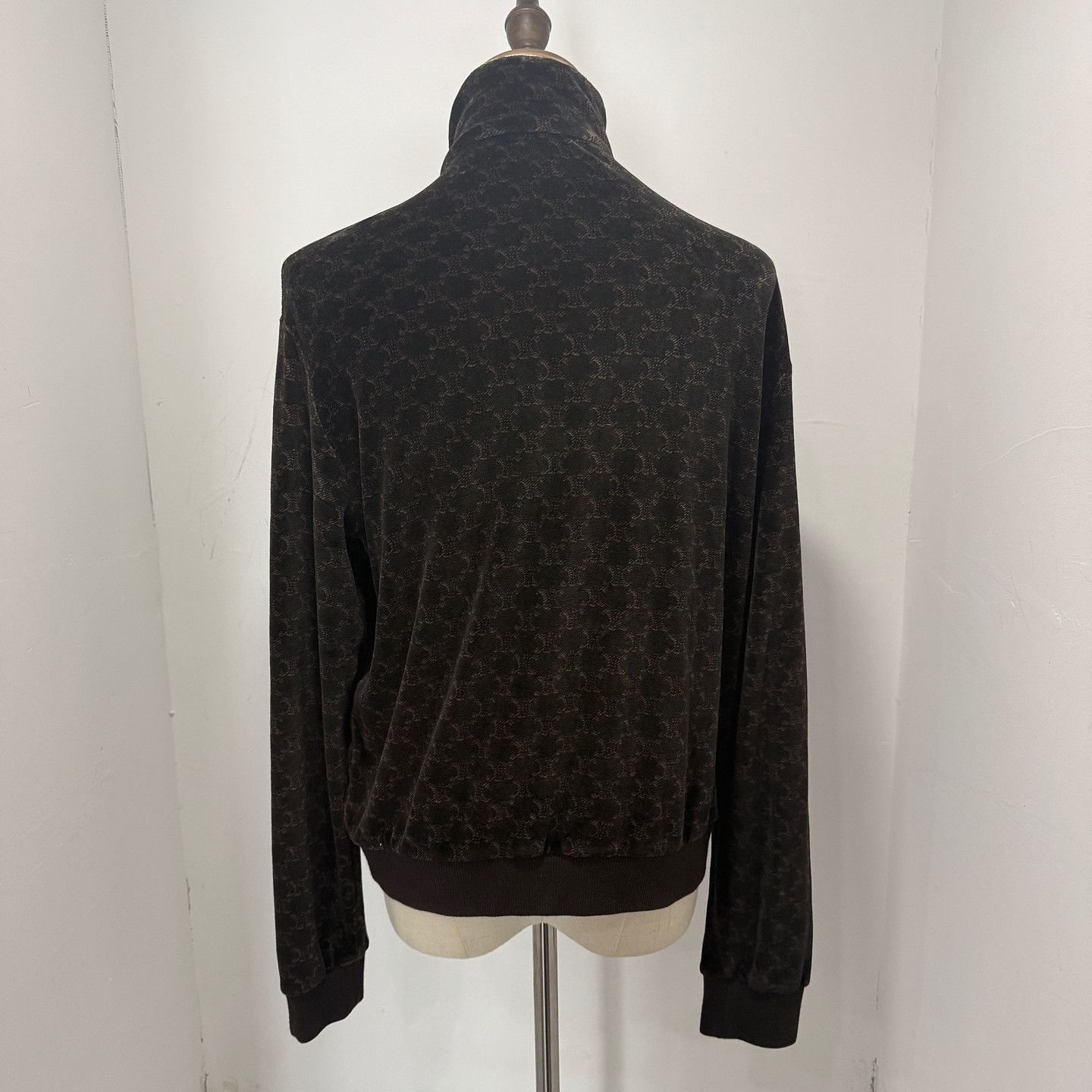 Celine Celine Triomphe Velvet Zip Jacket Size XS Size XS / US 0-2 / IT 36-38 - 2 Thumbnail
