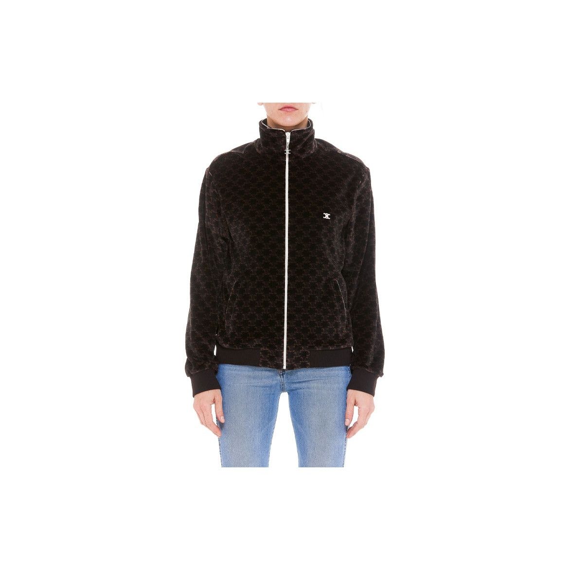 Celine Celine Triomphe Velvet Zip Jacket Size XS Size XS / US 0-2 / IT 36-38 - 7 Thumbnail