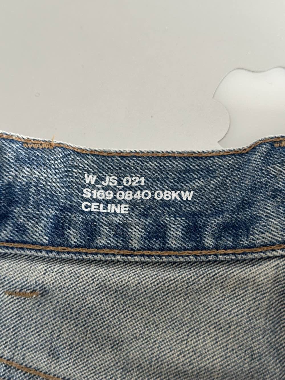 Celine CELINE Chain Detail Denim Mini Skirt Size 29 Size 29" - 3 Thumbnail