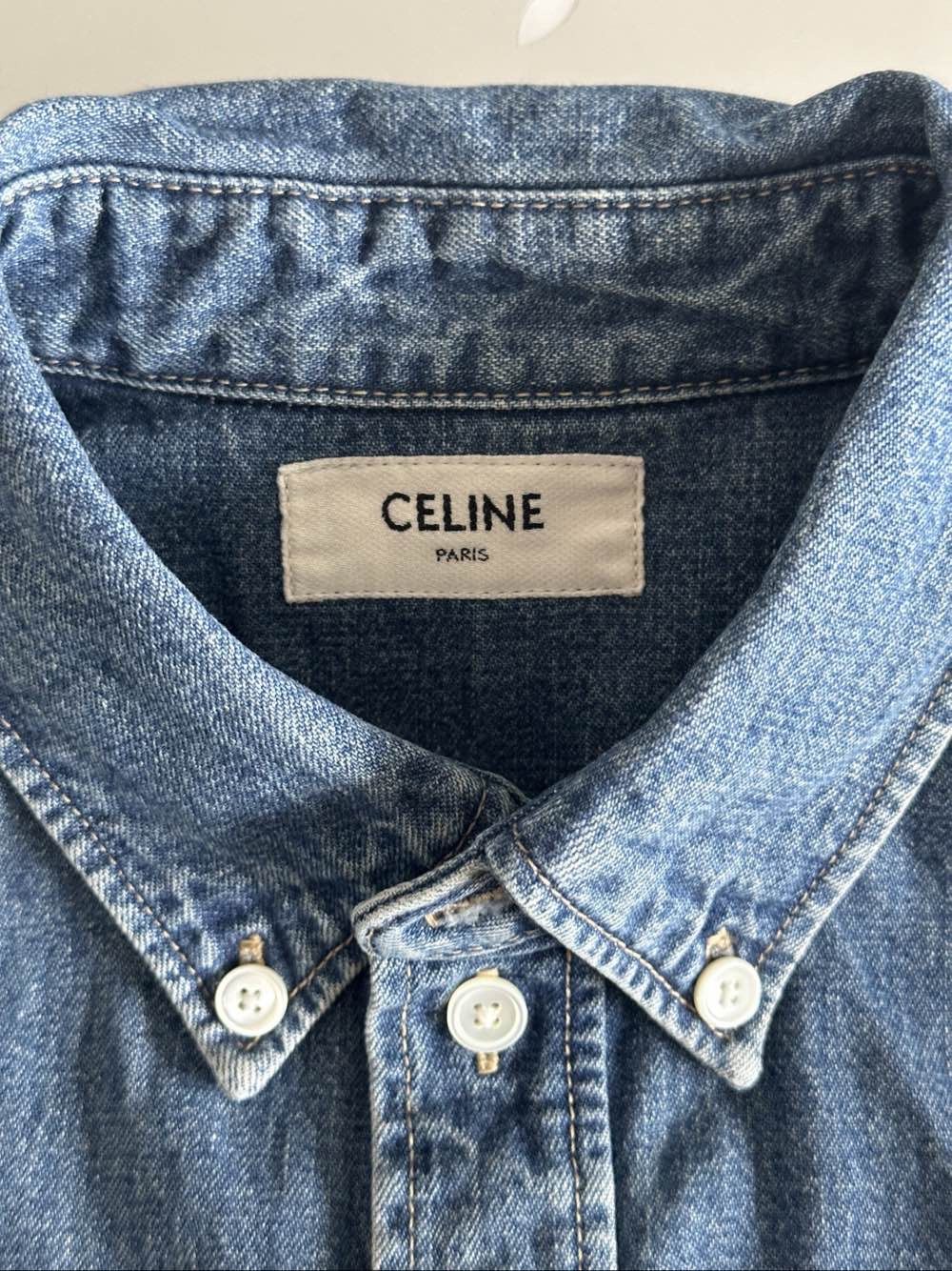 Celine CELINE Denim Button Up Shirt Size M Size M / US 6-8 / IT 42-44 - 3 Thumbnail