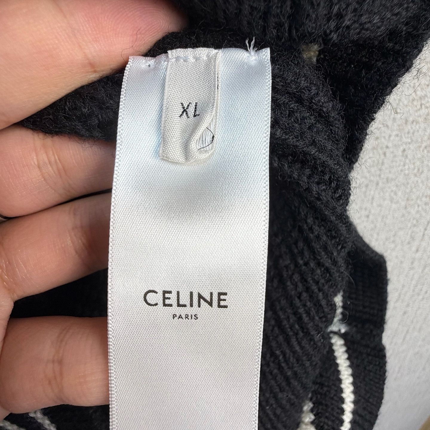 Celine Celine Logo Knit Cardigan Size XL Size US XL / EU 56 / 4 - 4 Thumbnail