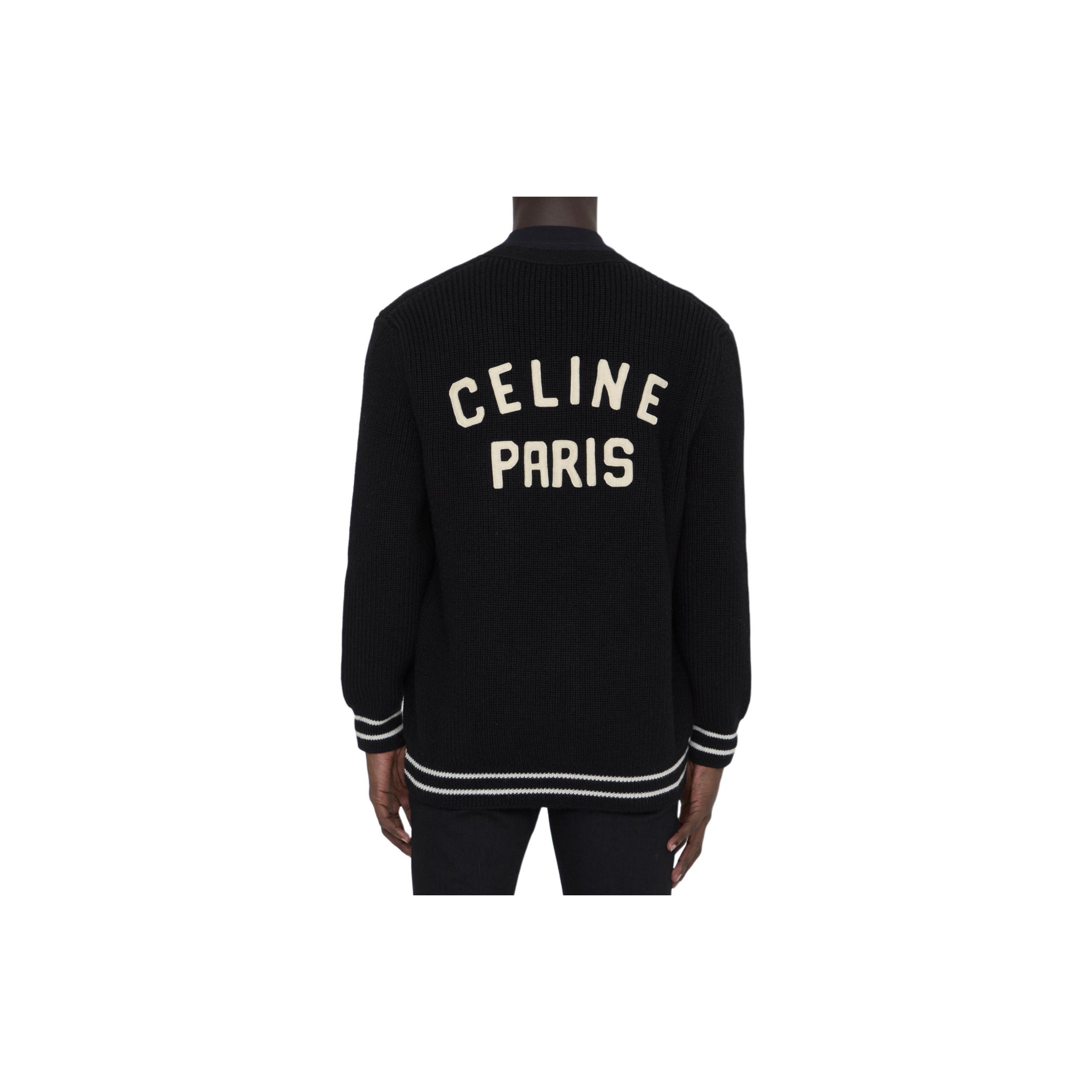 Celine Celine Logo Knit Cardigan Size XL Size US XL / EU 56 / 4 - 9 Thumbnail
